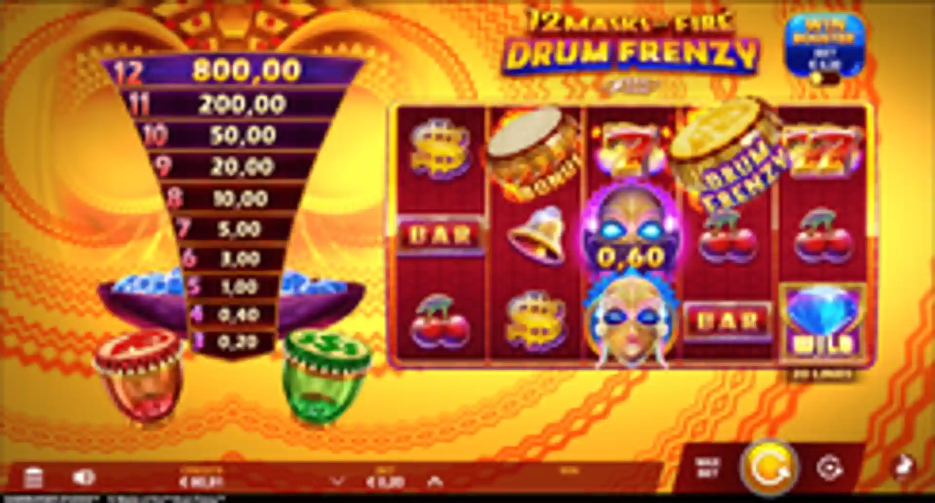 12 Masks of Fire Drum Frenzy GP