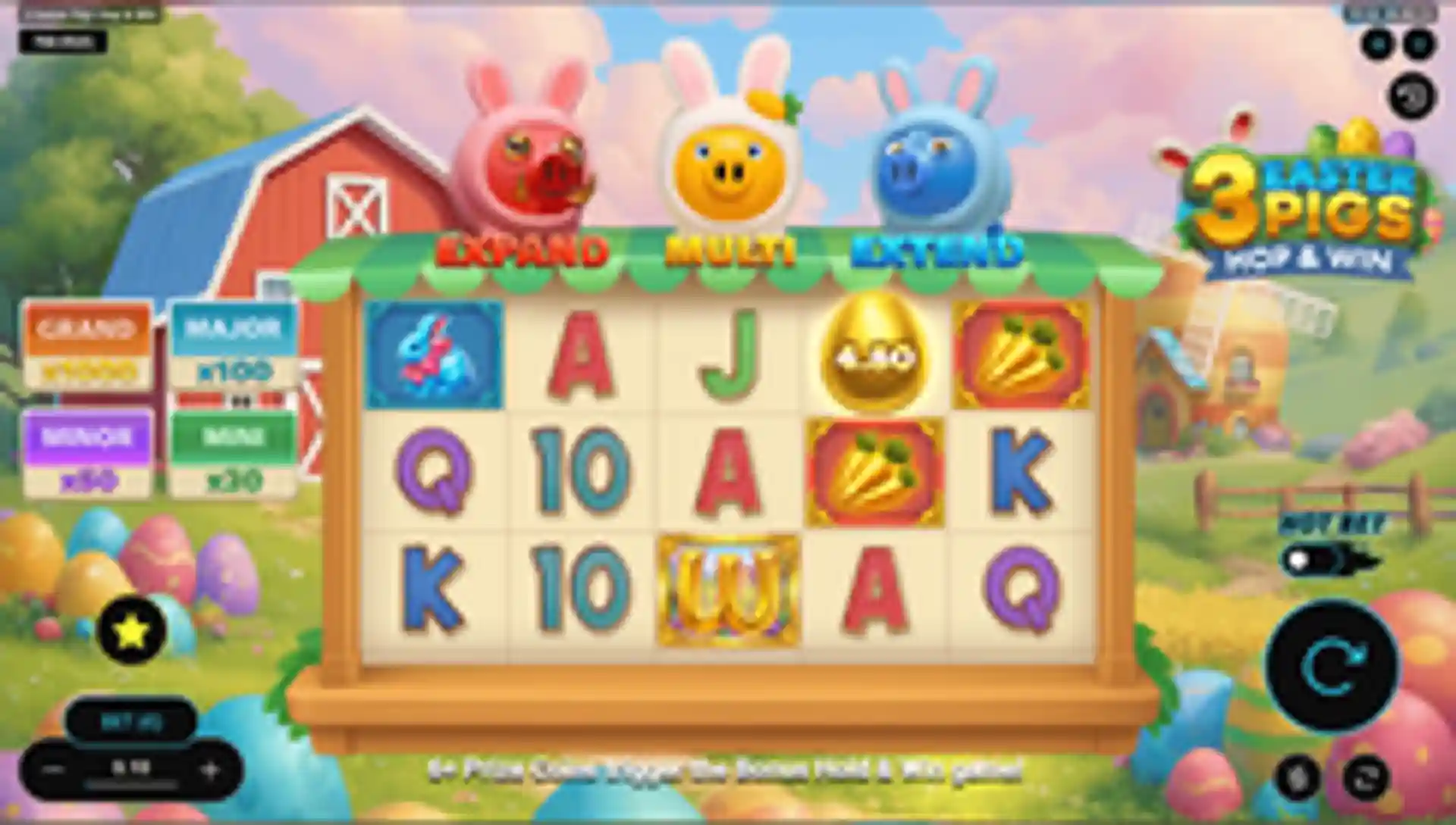 3 EASTER PIGS HOP AND WIN