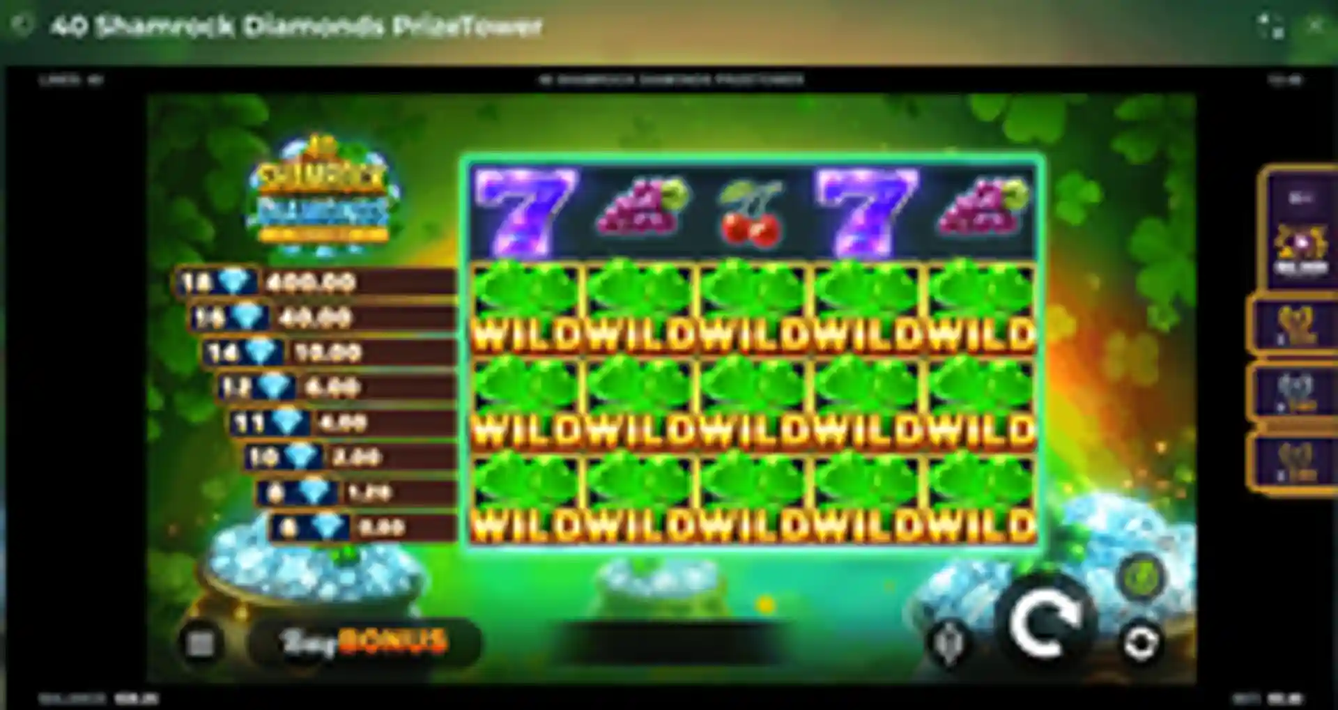 40 Shamrock Diamonds PrizeTower