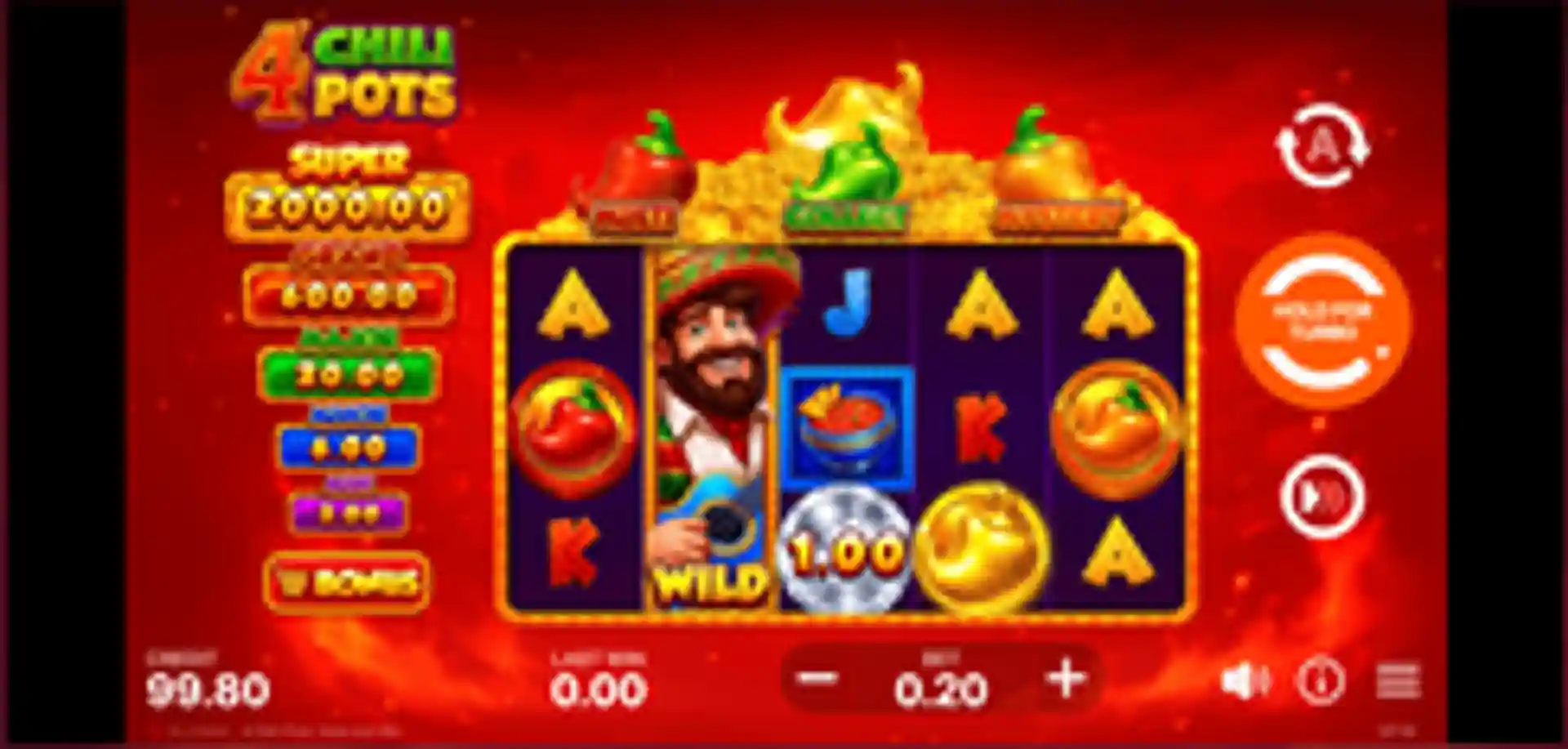 4 Chili Pots: Hold and Win