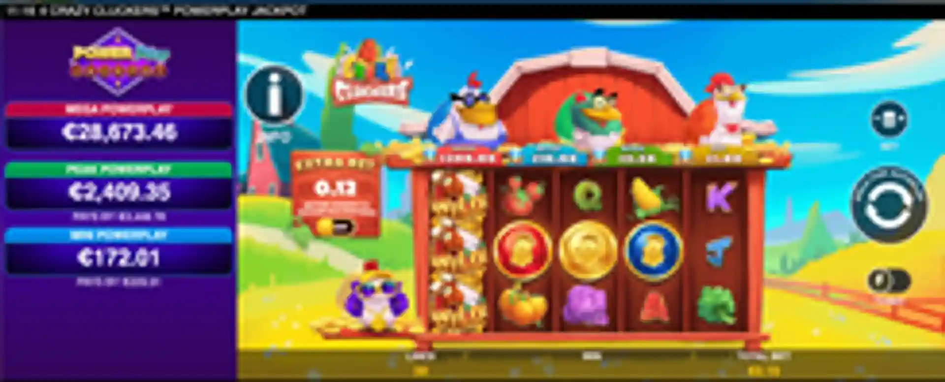 4 Crazy Cluckers Powerplay Jackpot