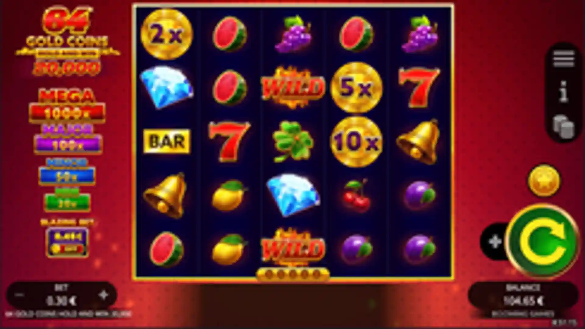 64 Gold Coins Hold and Win 20,000 GP