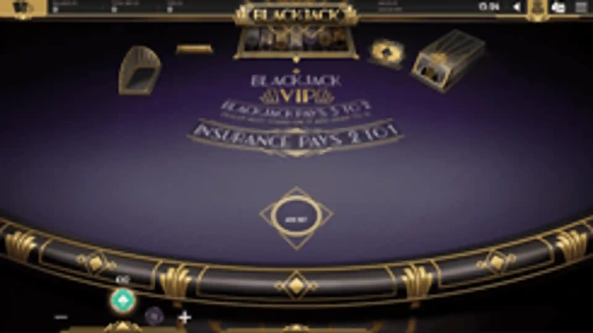 Blackjack Singlehand VIP gameplay