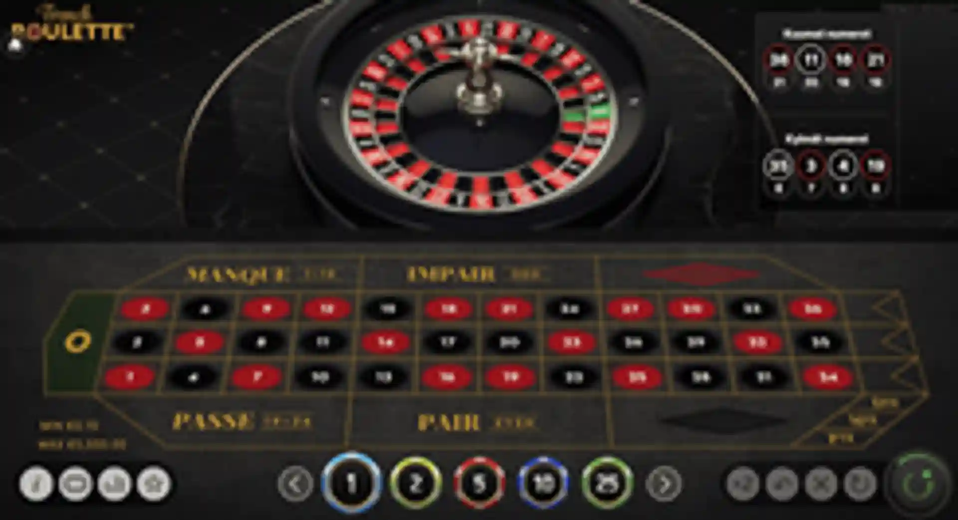 French Roulette gameplay