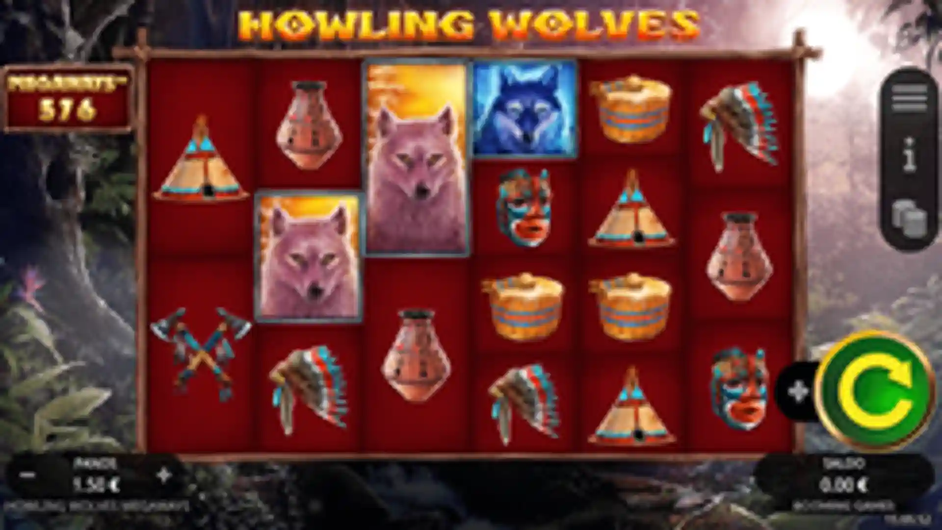 Howling Wolves Megaways gameplay