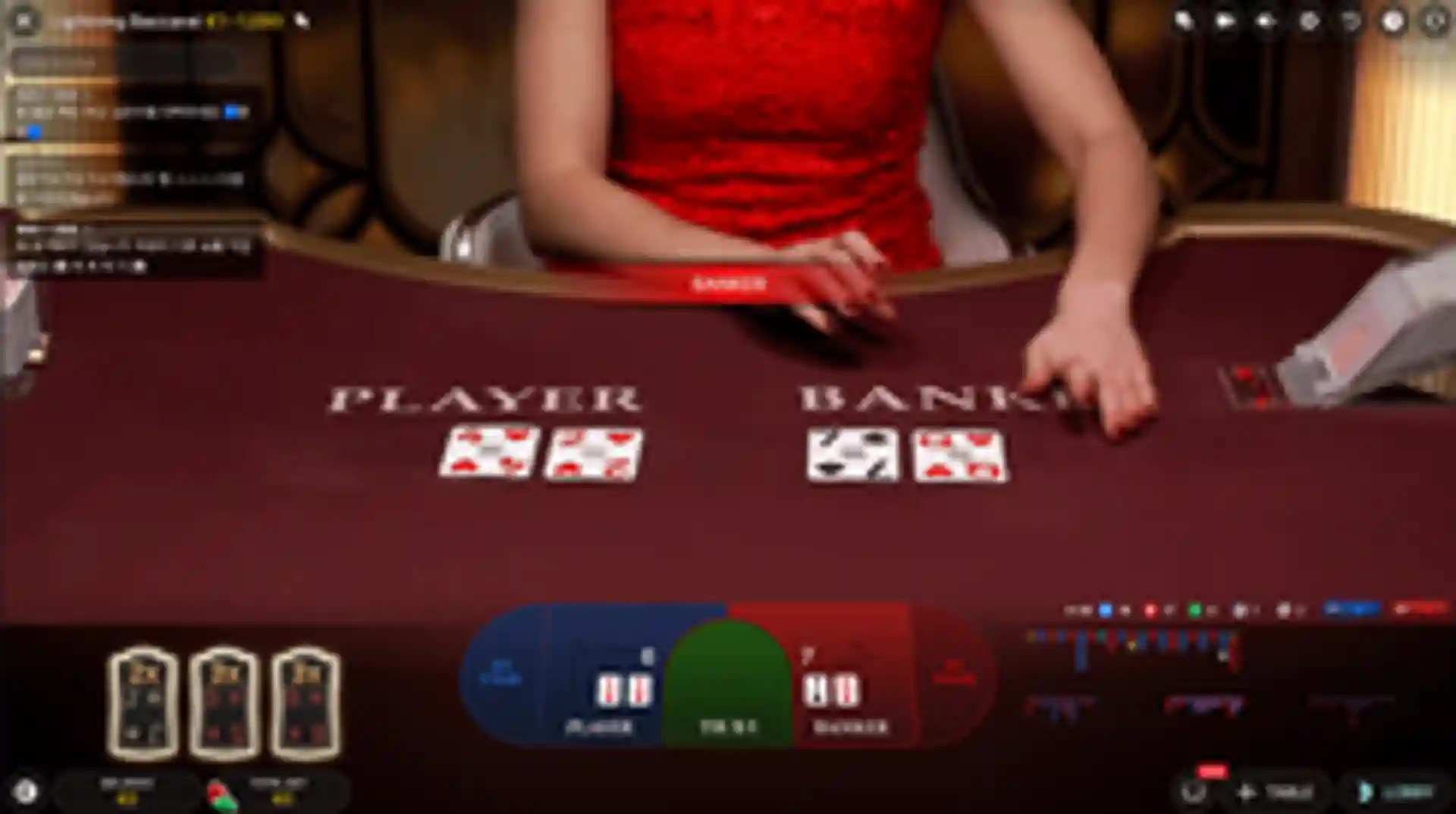 Lightning Baccarat gameplay