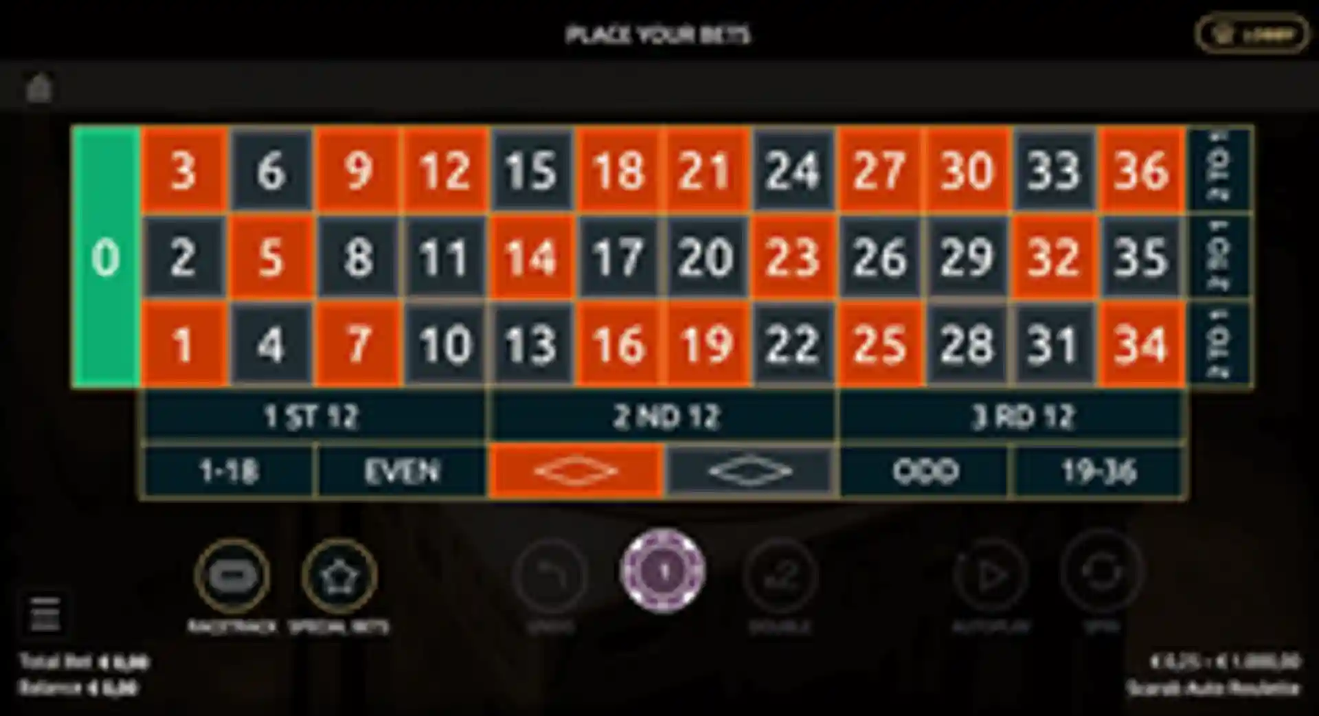 Scarab Auto Roulette gameplay