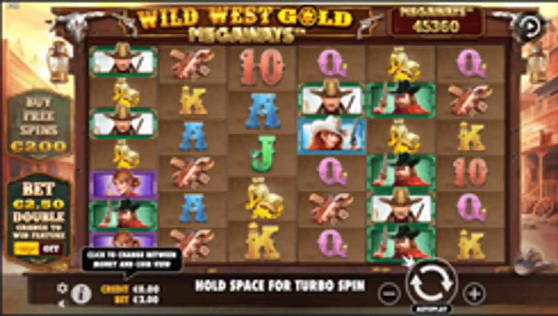 Wild West Gold Megaways gameplay
