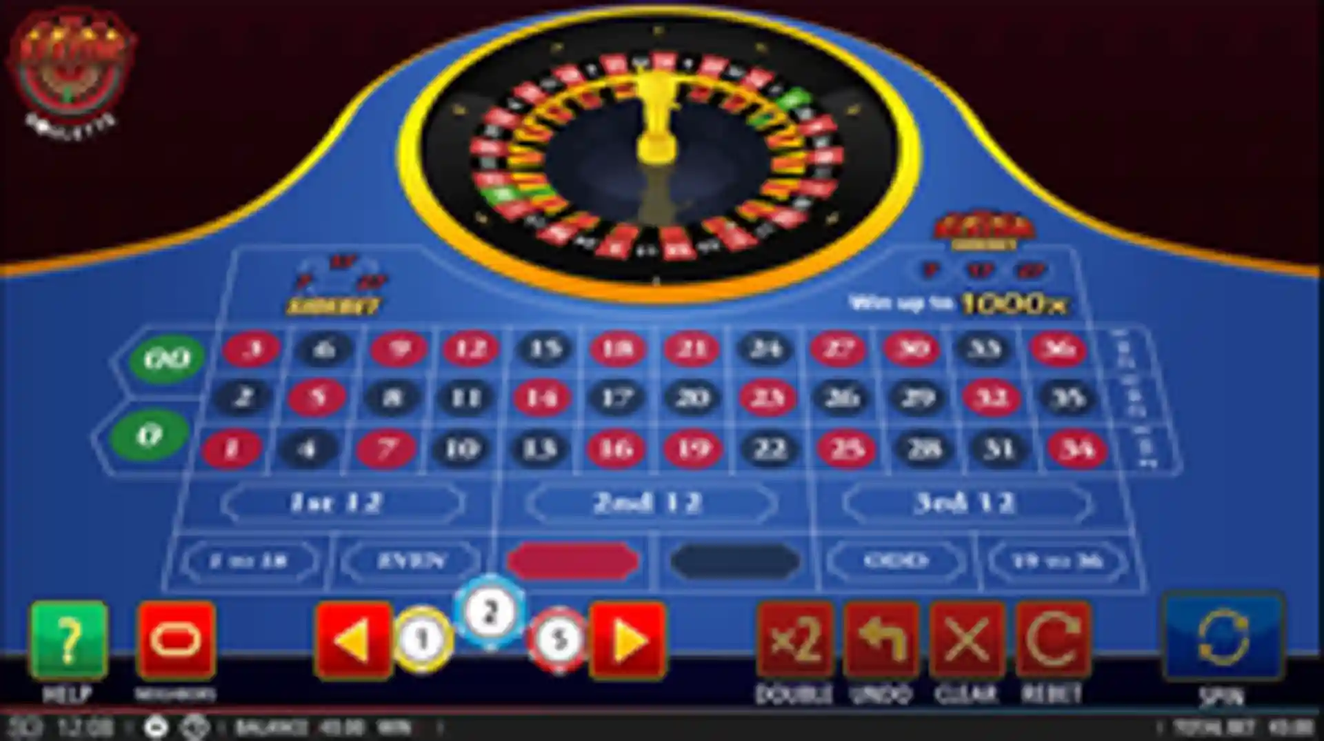 Blazing 7s Roulette gameplay