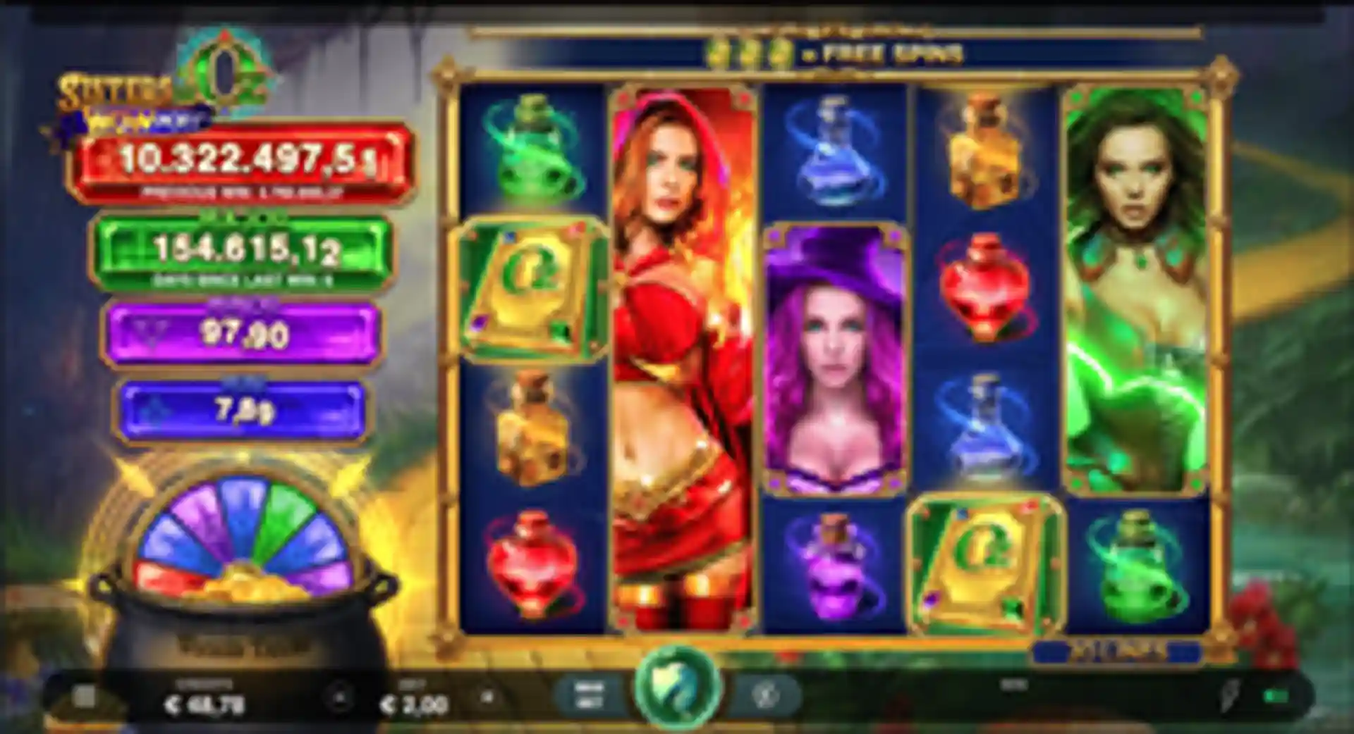 Sisters of Oz WOWPOT gameplay