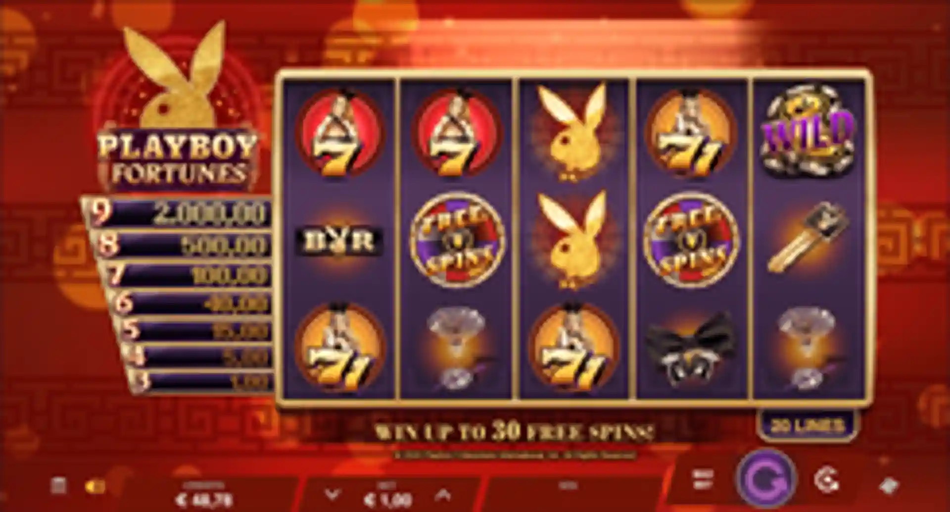 Playboy Fortunes gameplay