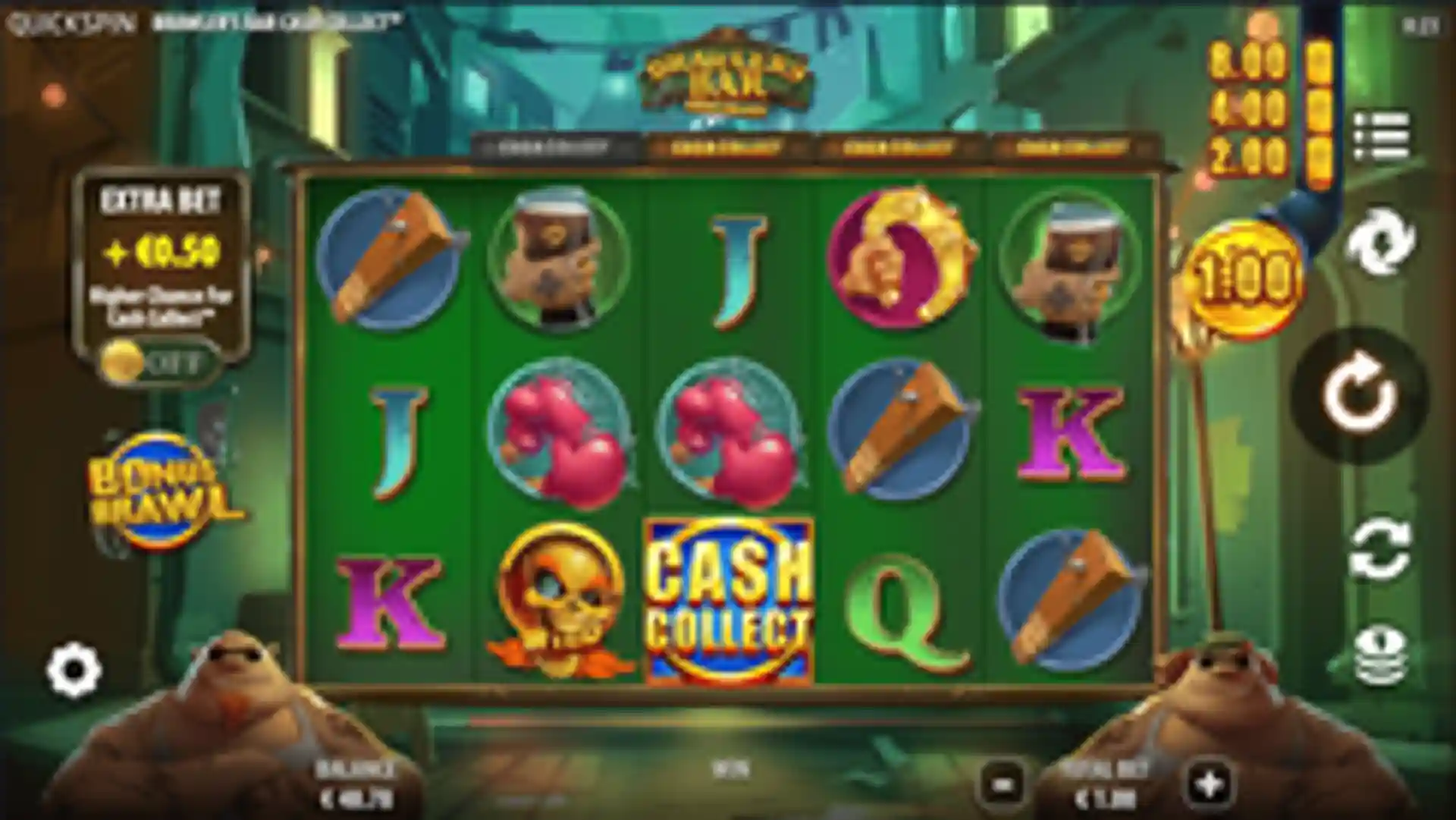 Brawlers Bar Cash Collect gameplay