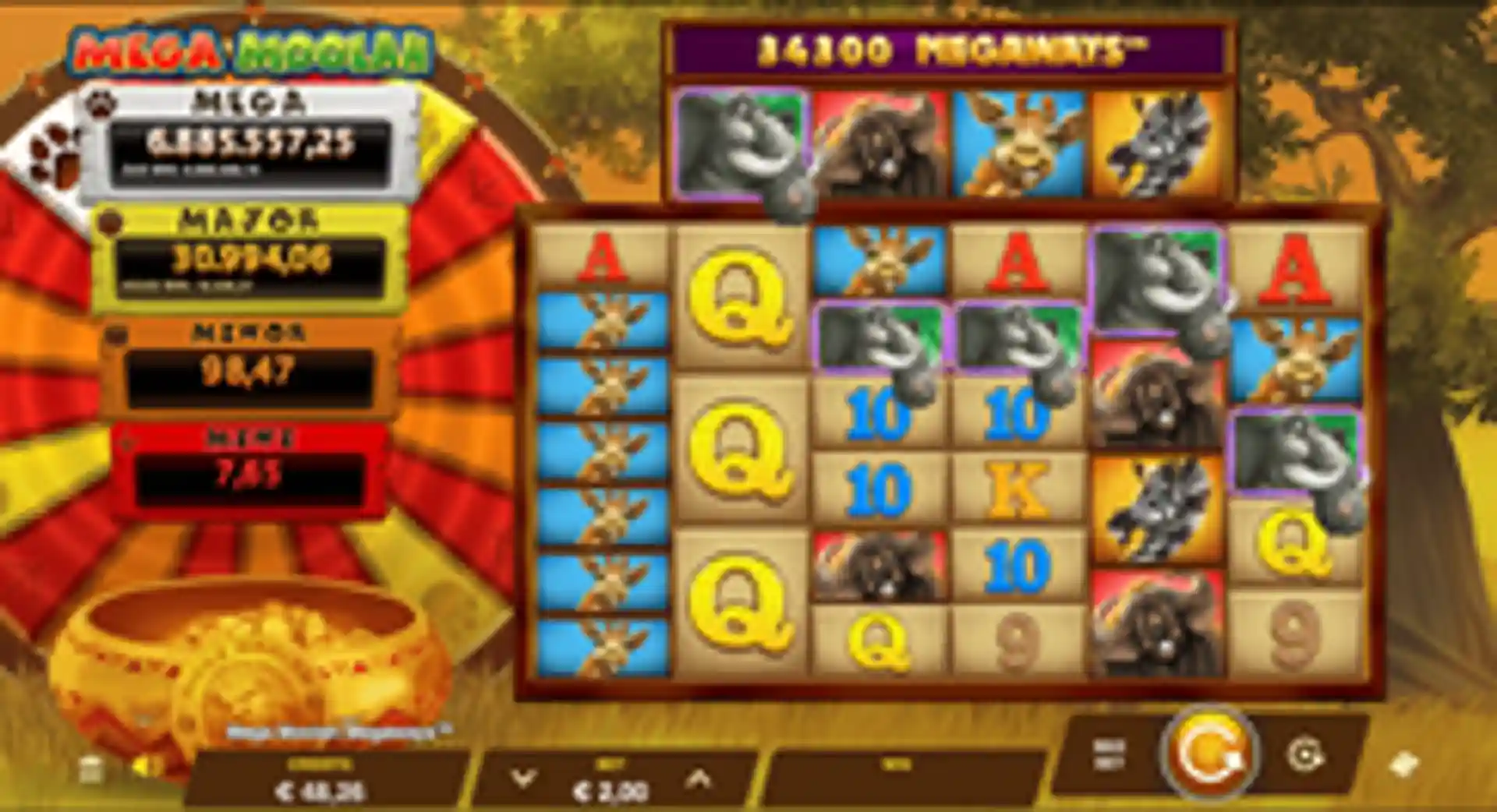 Mega Moolah Megaways gameplay