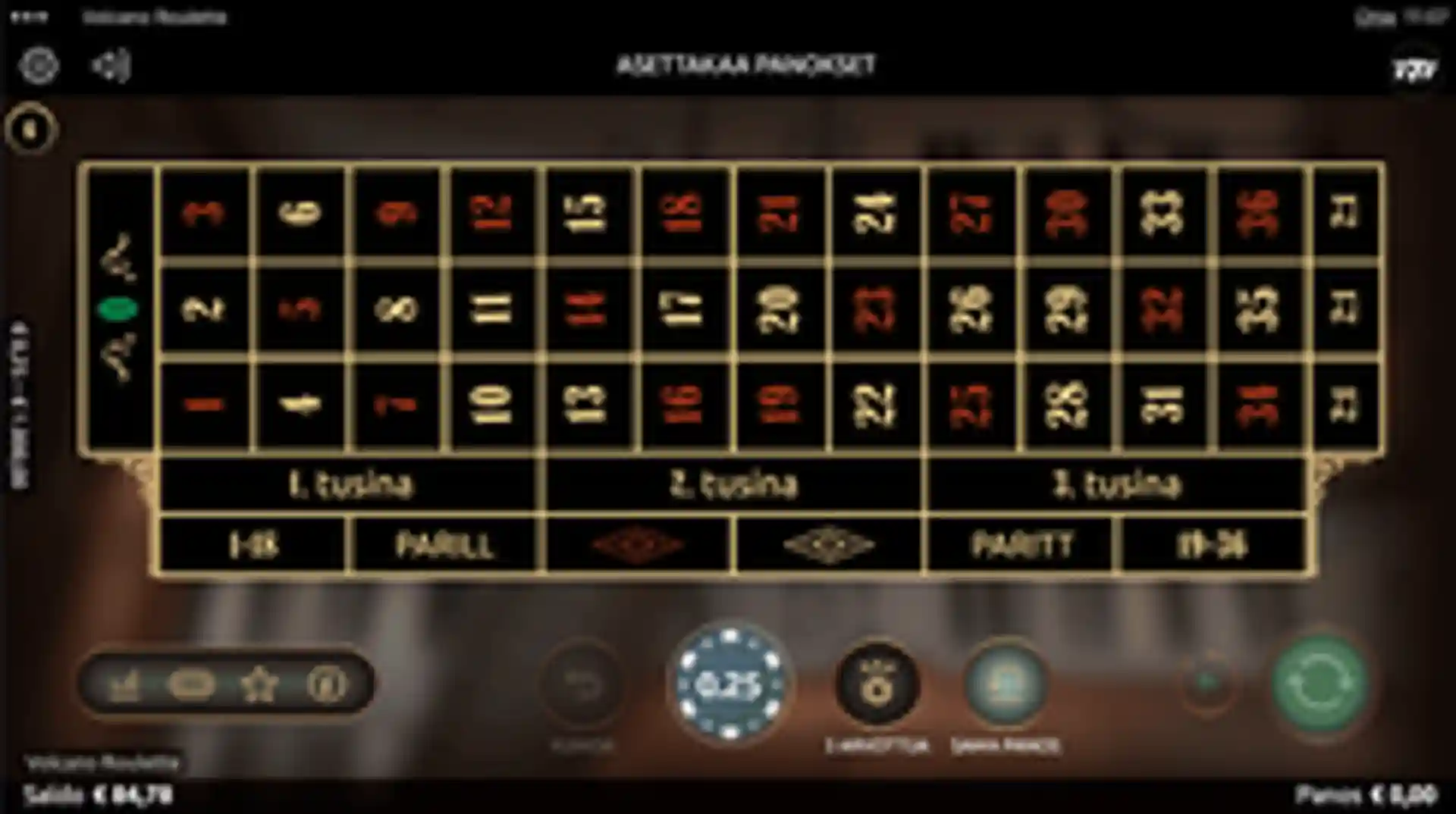 Volcano Roulette gameplay