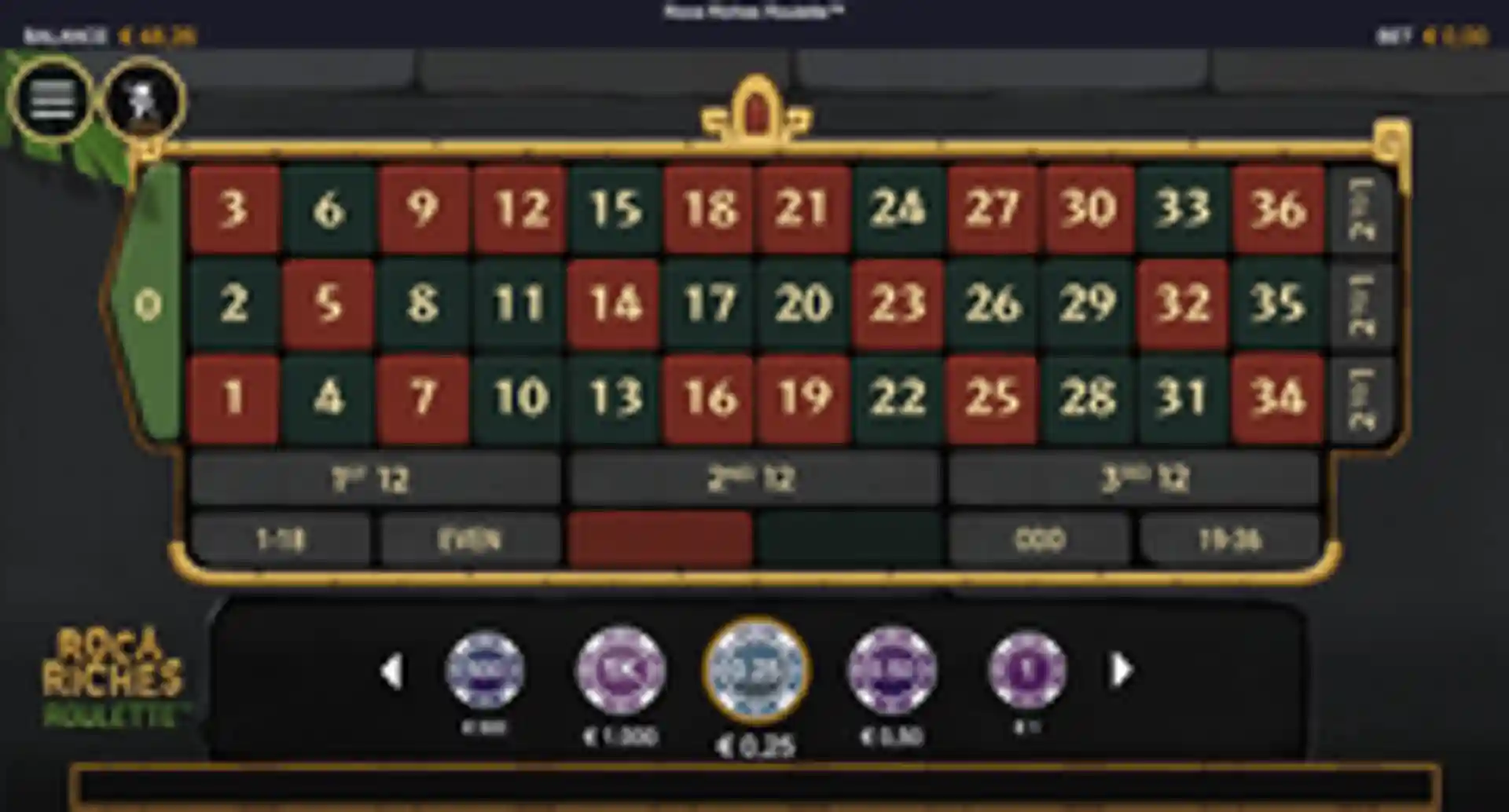 Roca Riches Roulette gameplay