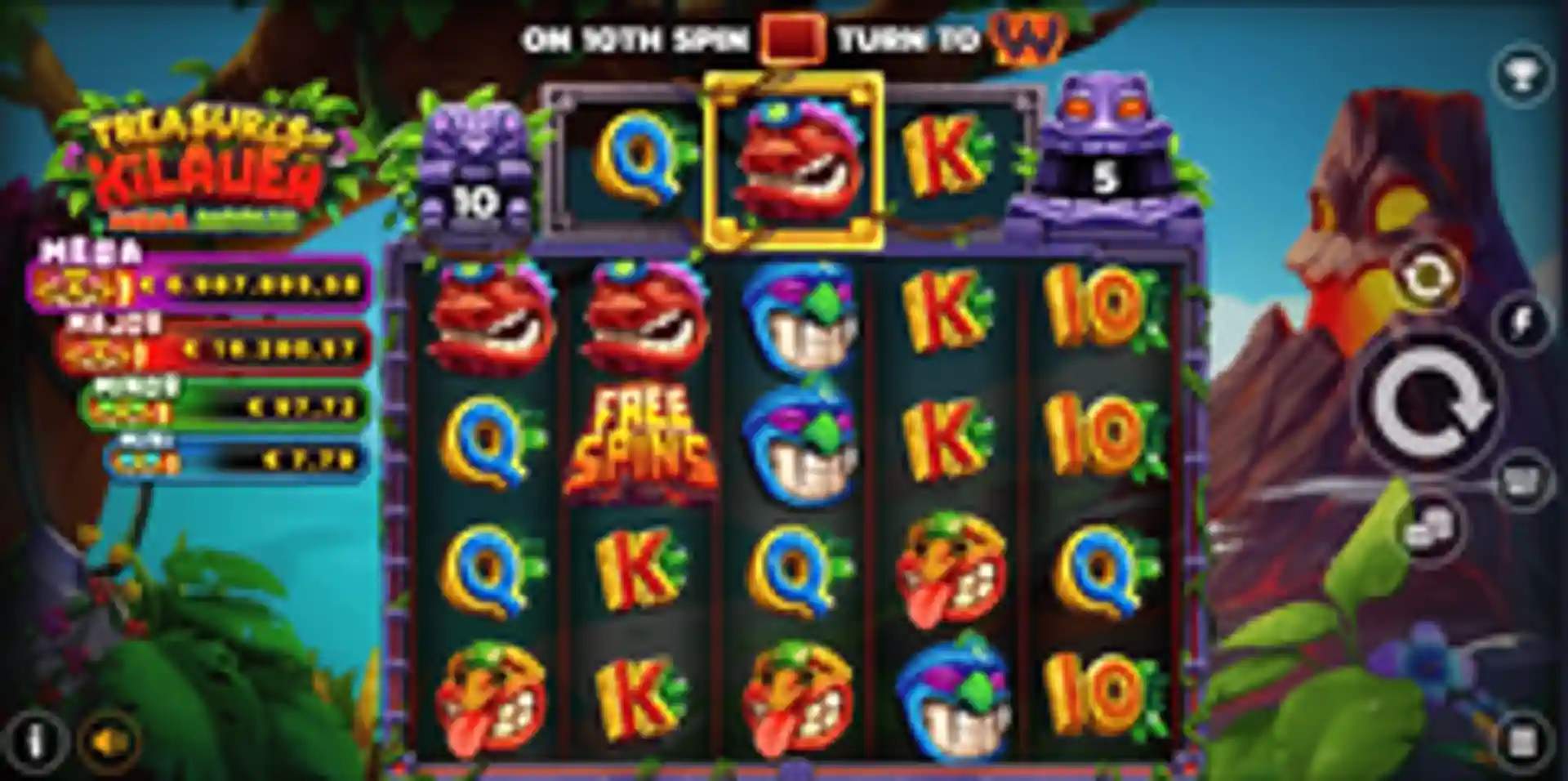 Treasures of Kilauea Mega Moolah gameplay