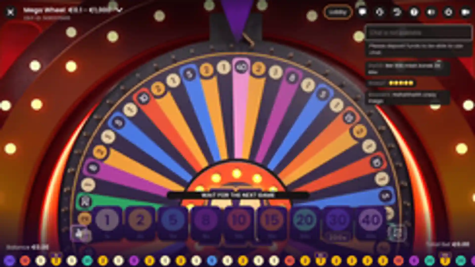 LIVE Mega Wheel gameplay