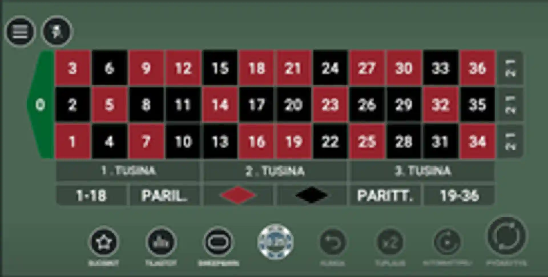 Sweep&Win Roulette gameplay