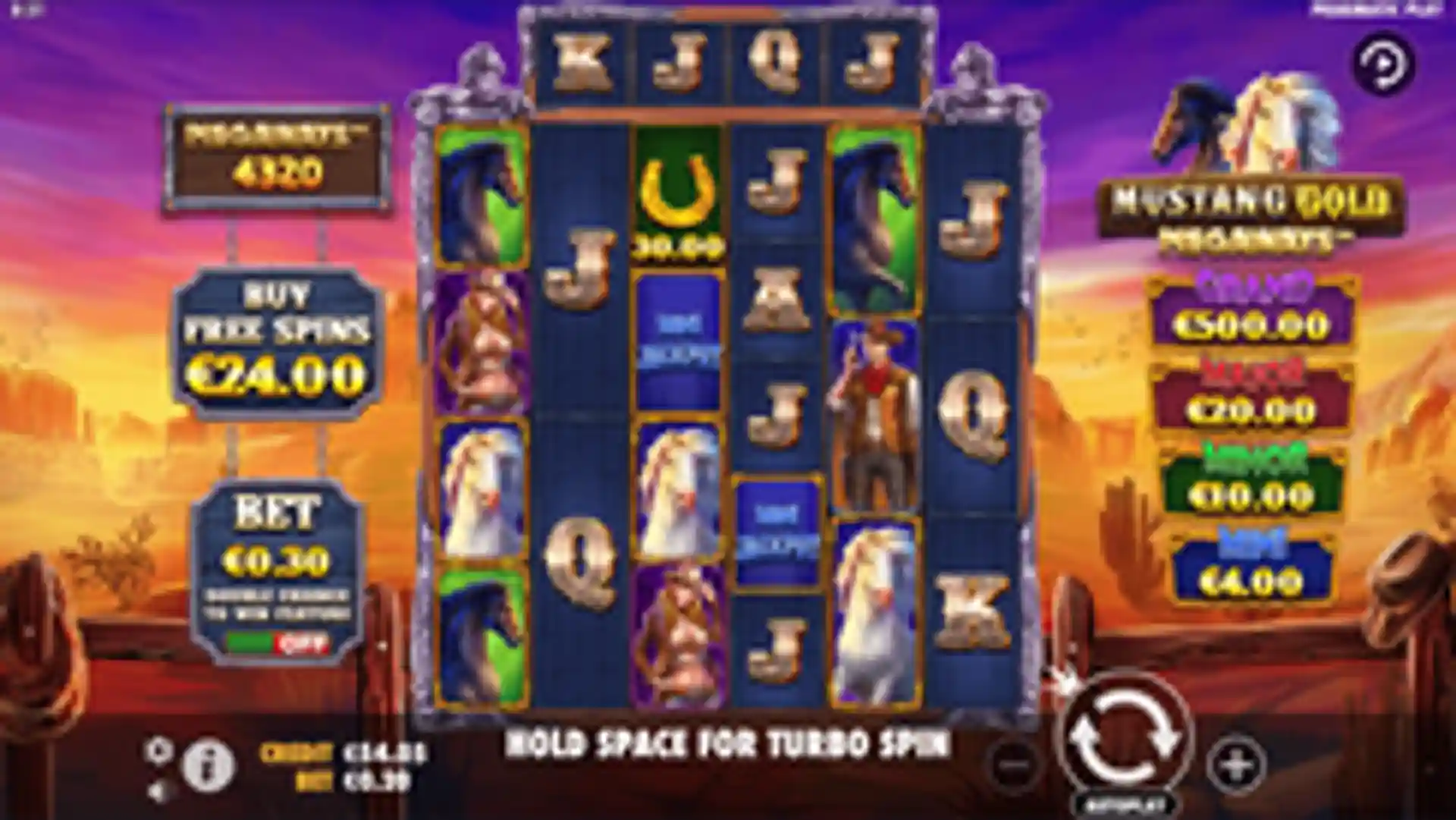 Mustang Gold Megaways gameplay