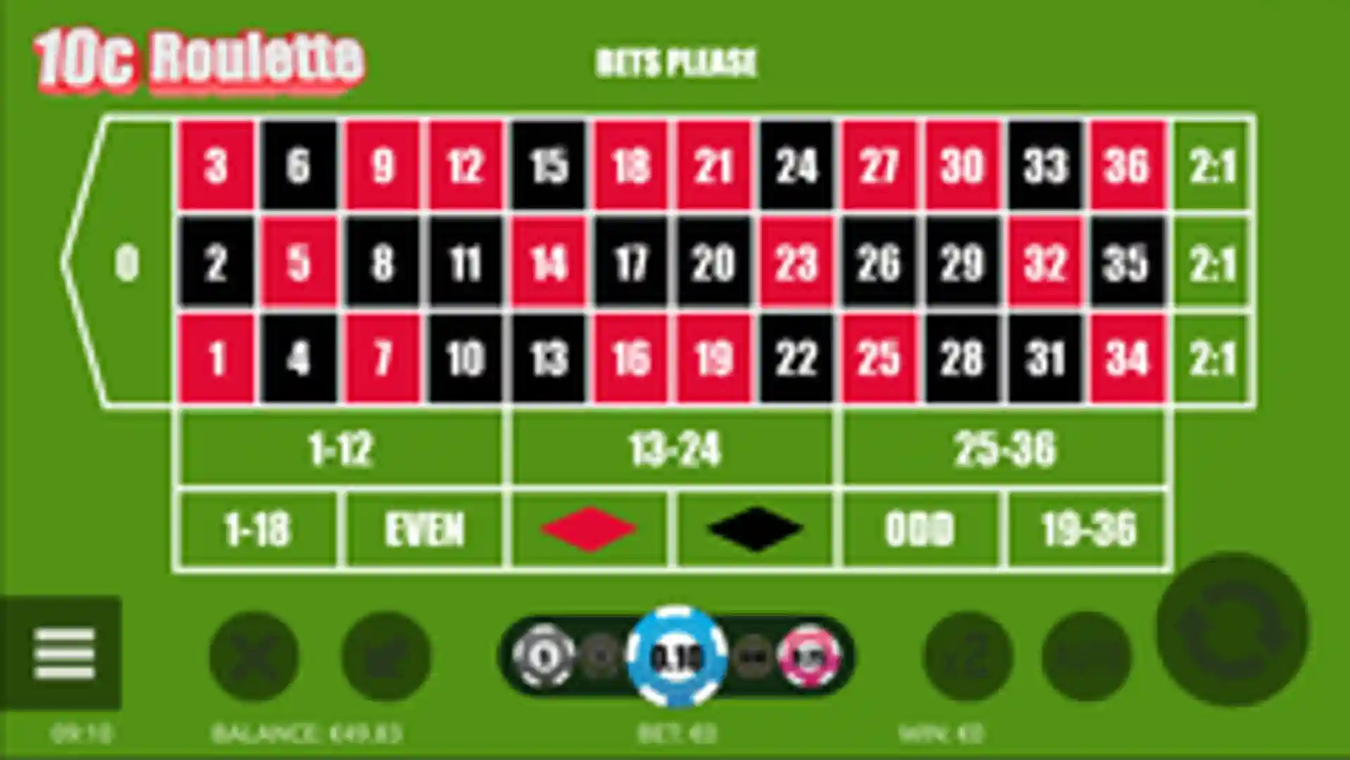 10p Roulette GP