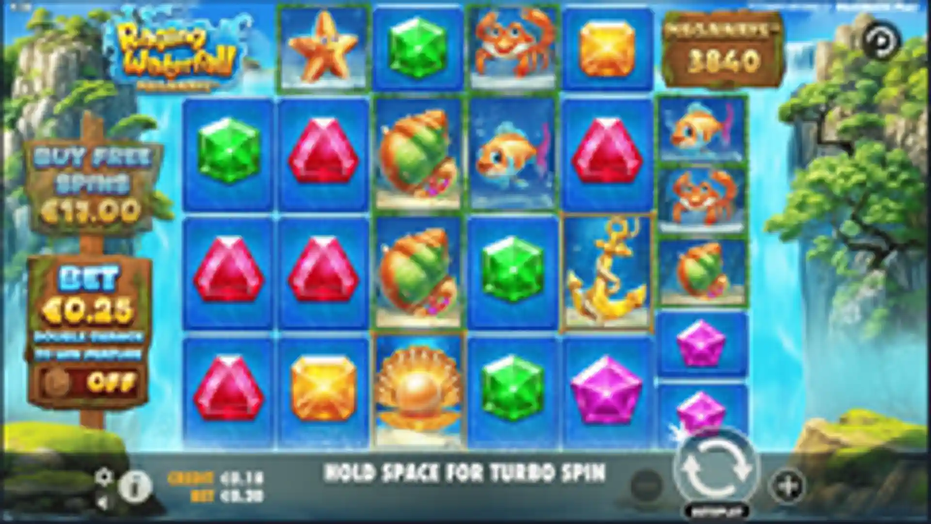 Raging Waterfall Megaways gamplay