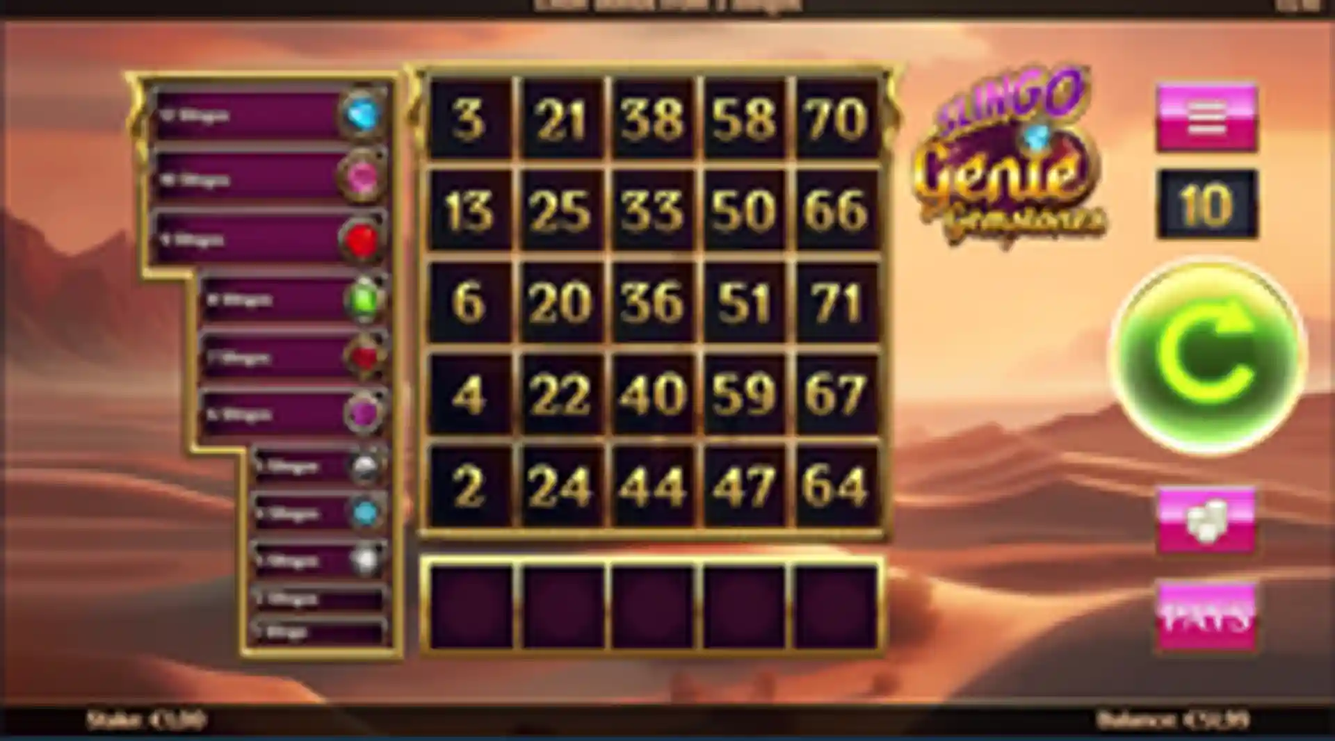 Slingo Genie Gemstones