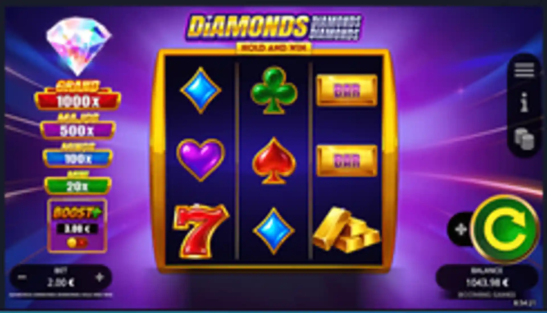 Diamonds Diamonds Diamonds Hold and Win gp