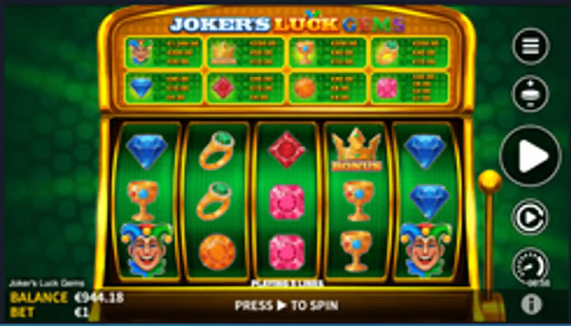 Joker's Luck Gems gp