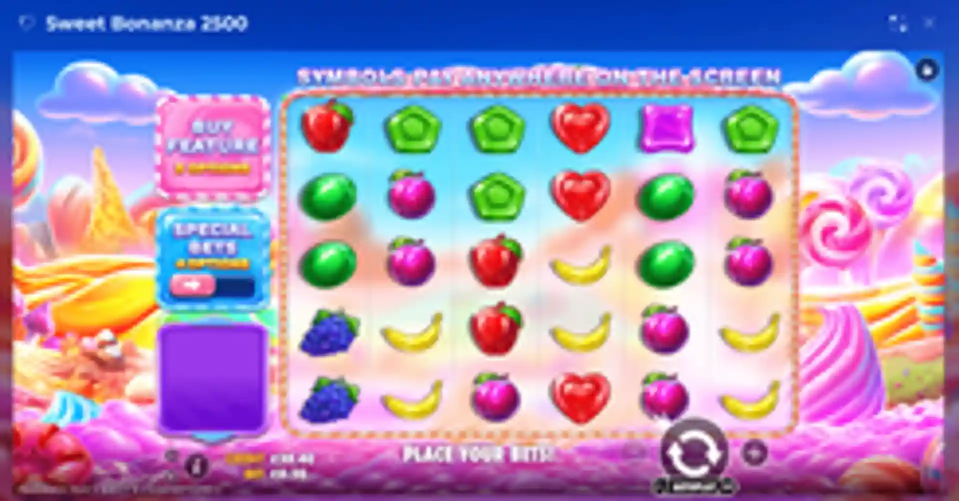 Sweet Bonanza 2500 Gameplay