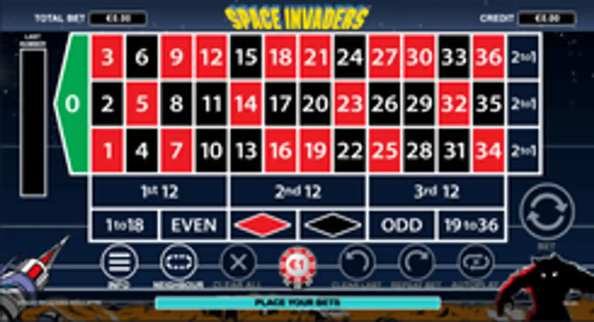 Space Invaders Roulette